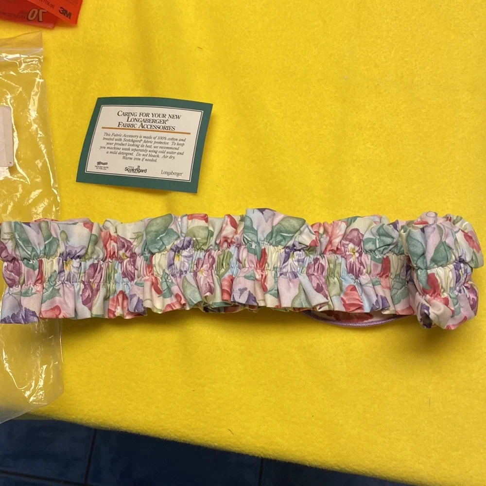 Longaberger Fabric Garter-Large. Morning Glory